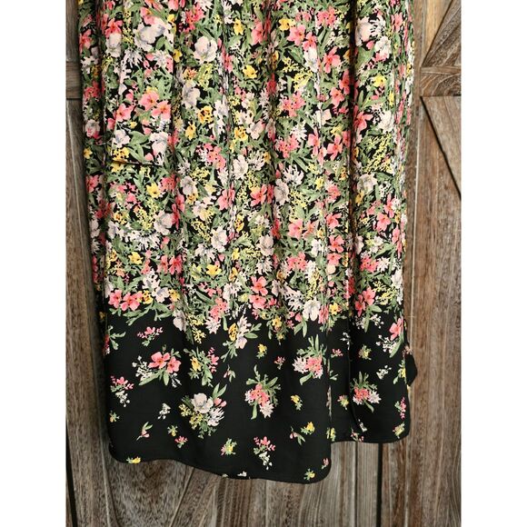 Zara Basic Midi Floral 3/4 Sleeve Wrap Dress Large - Picture 10 of 14